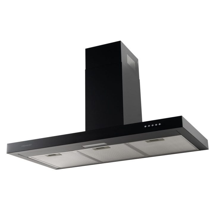 Black chimney hood extractor